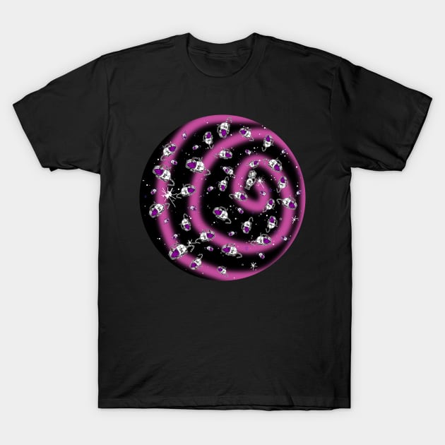 Space Rats and Astronaut Goose T-Shirt by ellenhenryart